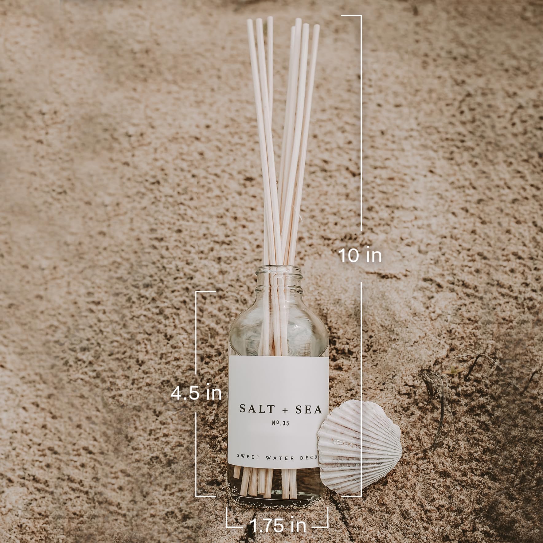 Sweet Water Decor diffuser on bathroom counter creating a calming scent