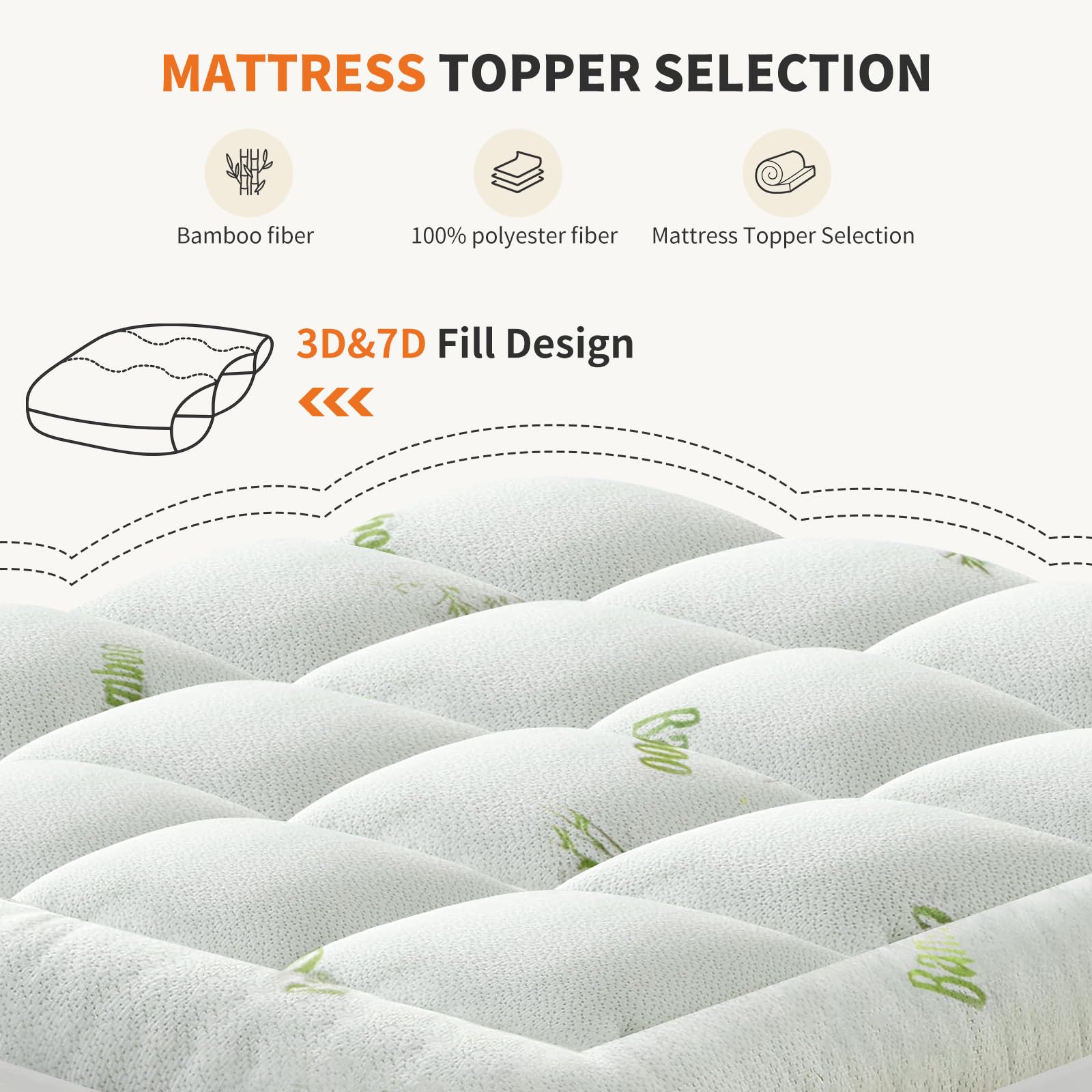 Sweetcrispy folded topper illustrating easy storage and quick drying