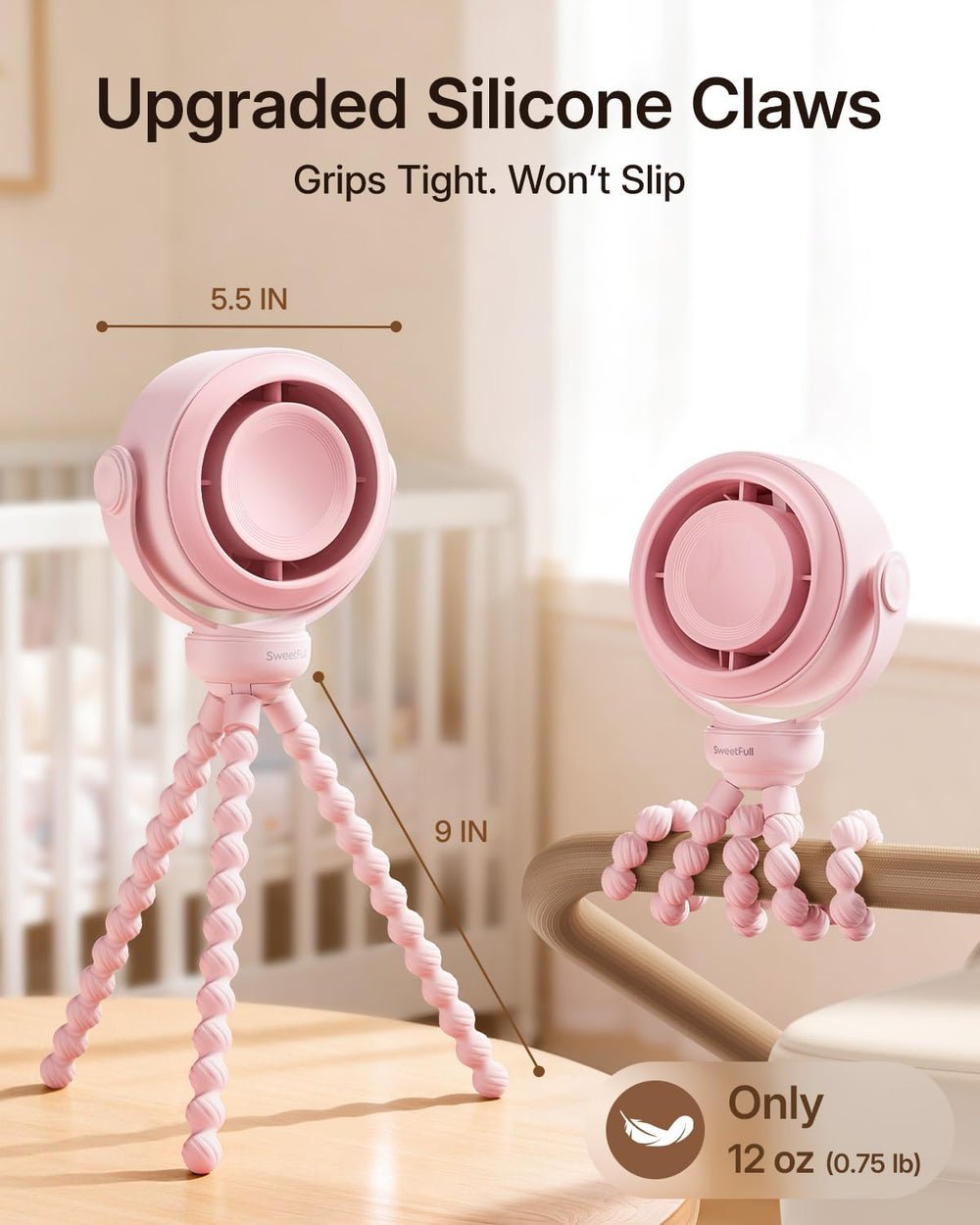 SWEETFULL in use on a park stroll showing hands-free cooling during outings benefit