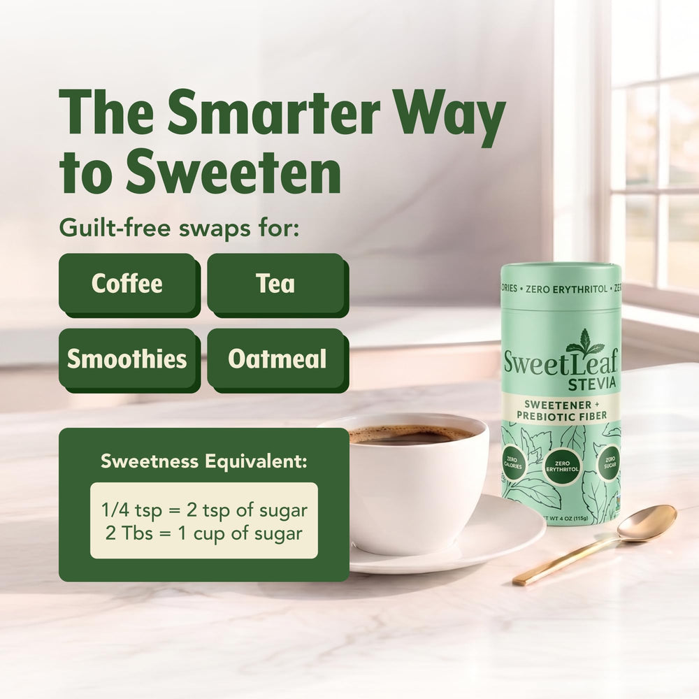 SweetLeaf in coffee illustrating clean sweetness without altering flavor benefit