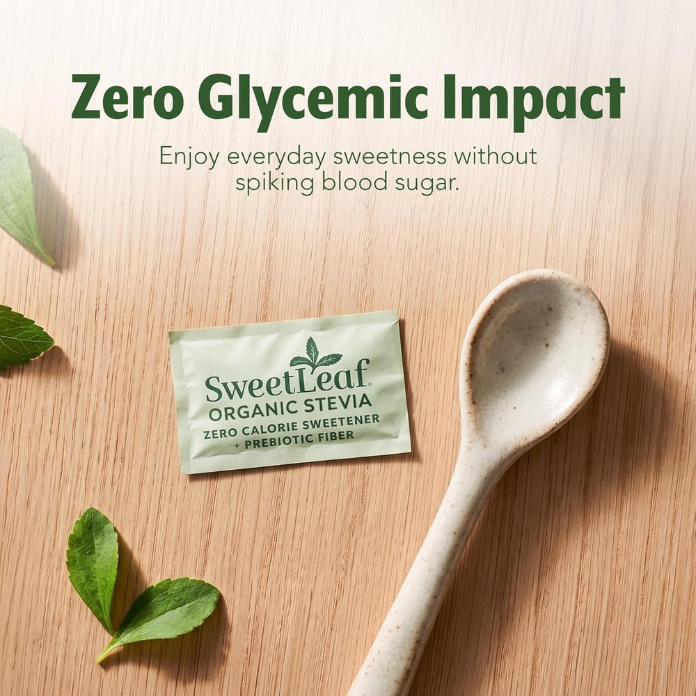 SweetLeaf packets beside common objects for size scale and portability benefit