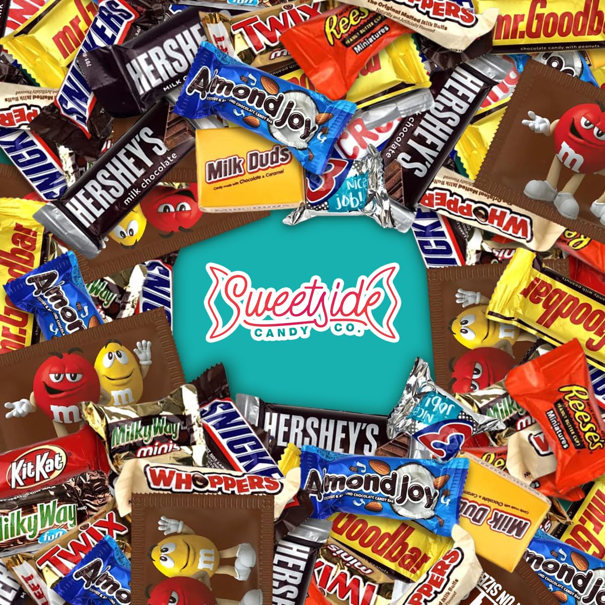 SWEETSIDE CANDY CO. pouring assorted chocolates from bag for easy serving