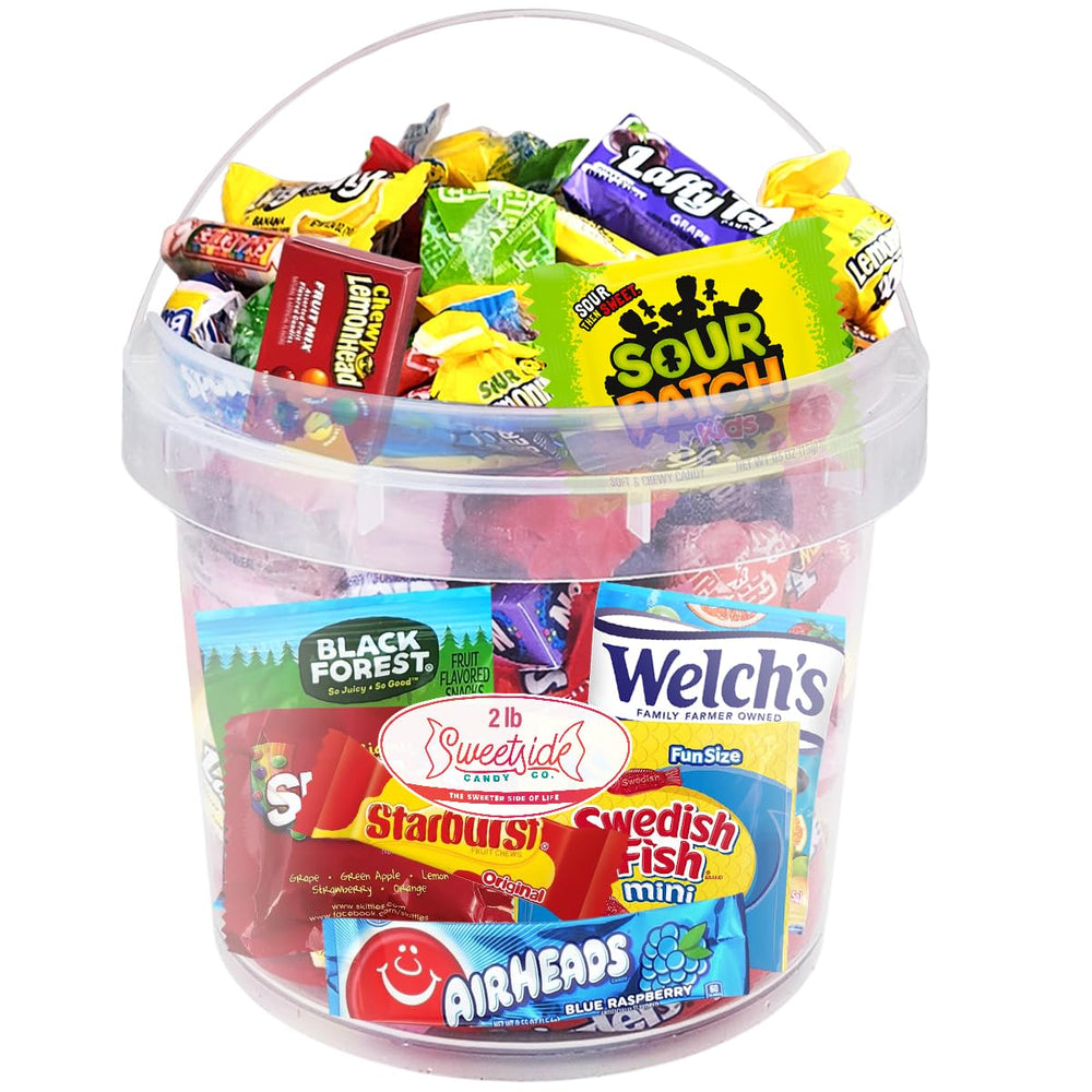 SWEETSIDE front packaging showing 2 lb bulk candy pack and clear branding