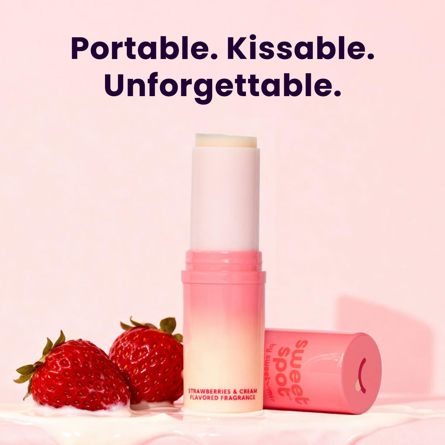 Sweetums SweetSpot ingredient list close-up showing vegan cruelty-free clean beauty benefit