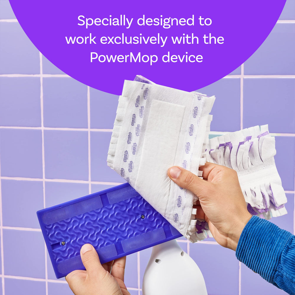 Swiffer solution pouring to show pre-mixed convenience