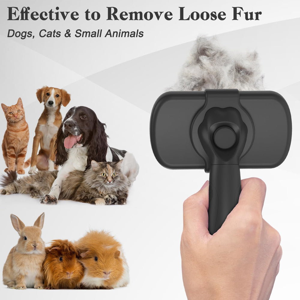 Swihauk brush gently grooming a cat to smooth coat and prevent matting