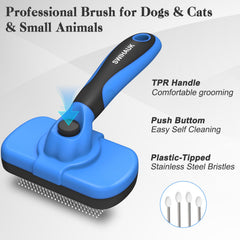 Swihauk close-up of rounded bristles highlights gentle tips and safe fur removal