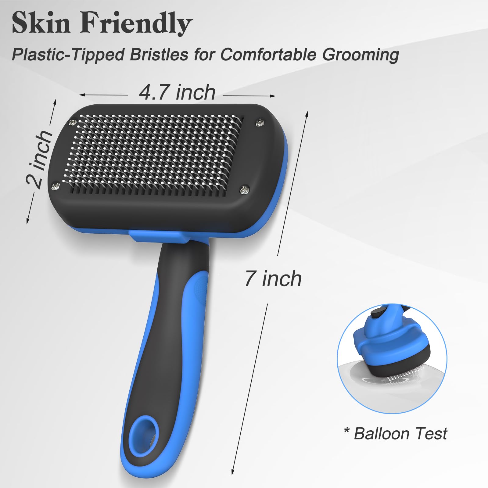 Swihauk button action showing one-press self-cleaning benefit for quick fur release
