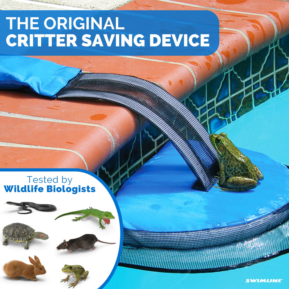 Swimline FrogLog close-up of nylon mesh texture, durable and pool-safe