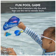 SwimWays figures floating at varied depths, promotes progressive diving practice