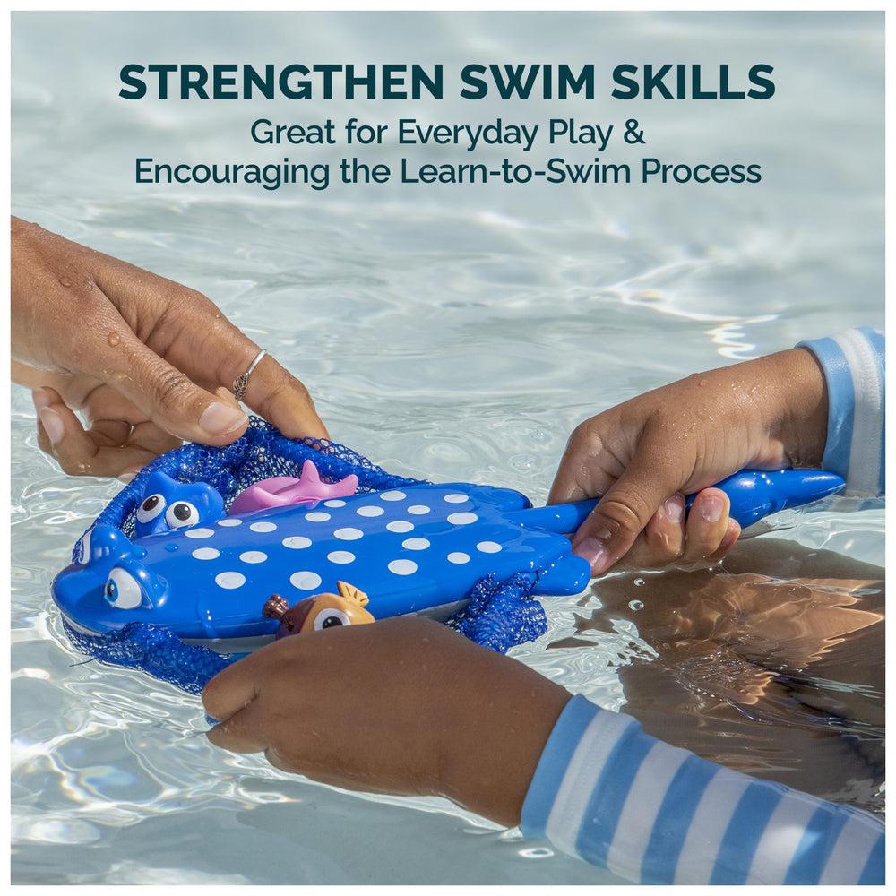 SwimWays character figures in bathtub, versatile for indoor water play