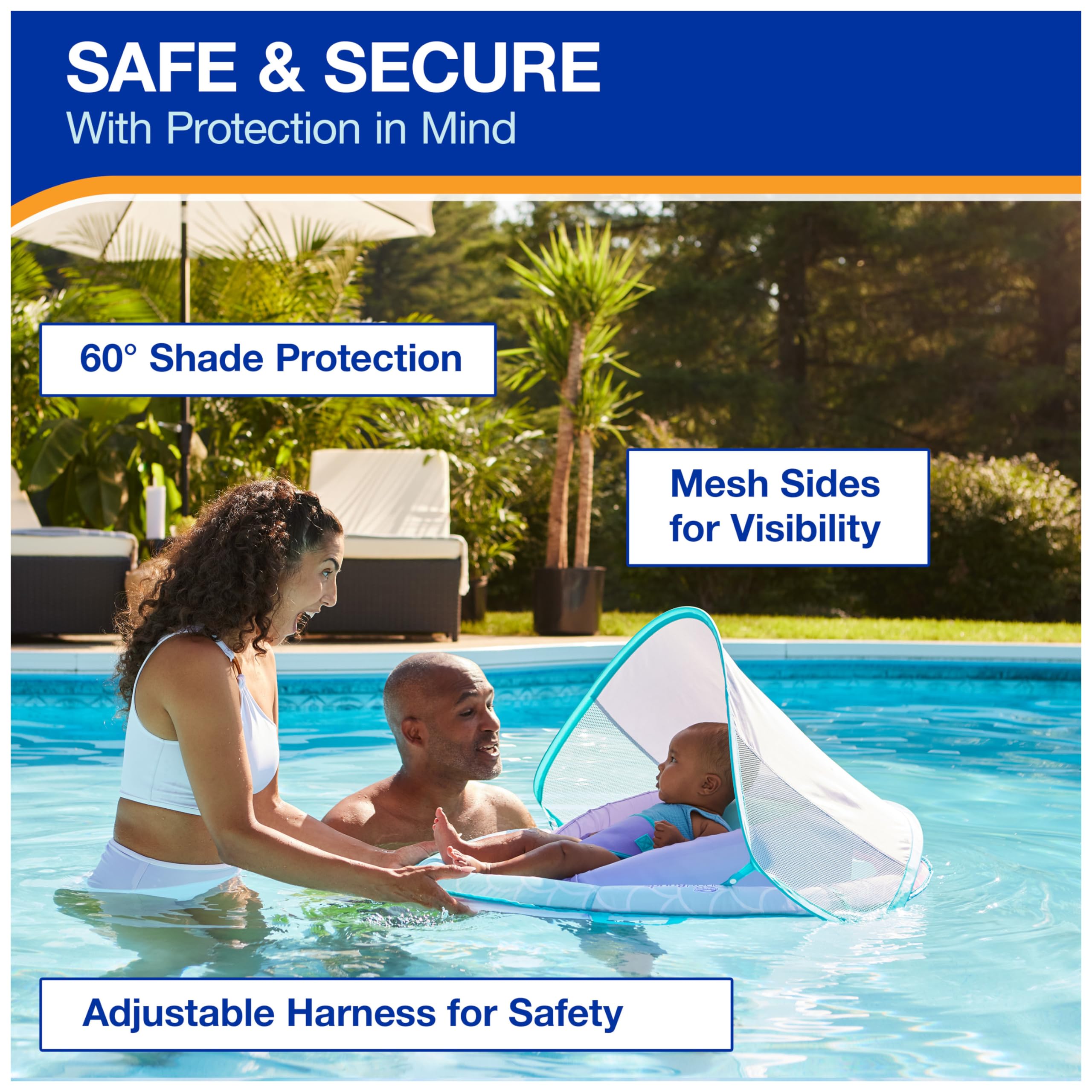 SwimWays inner spring stability detail demonstrating balanced, anti-tip design