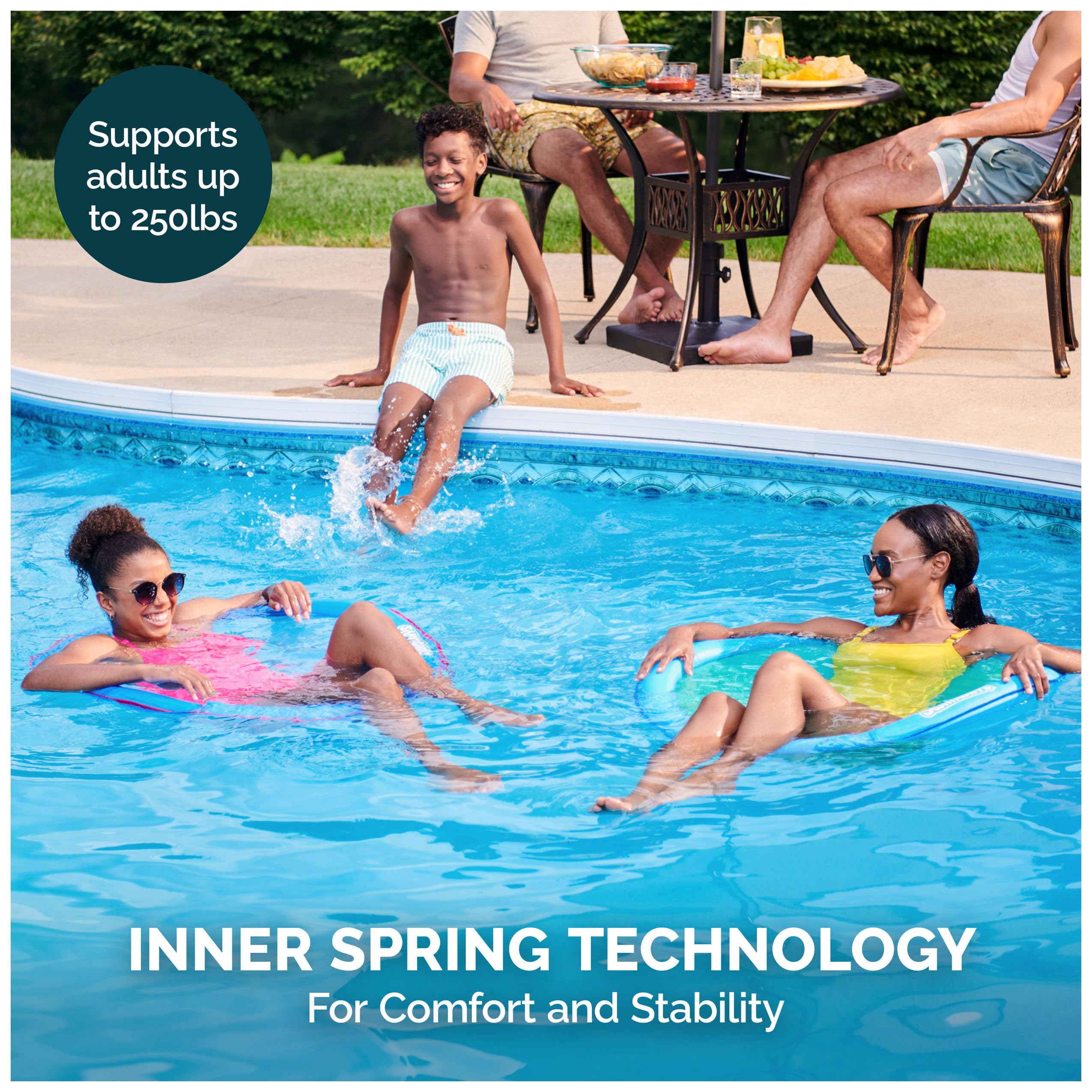 SwimWays Hyper-Flate valve detail for fast pump-free inflation benefit