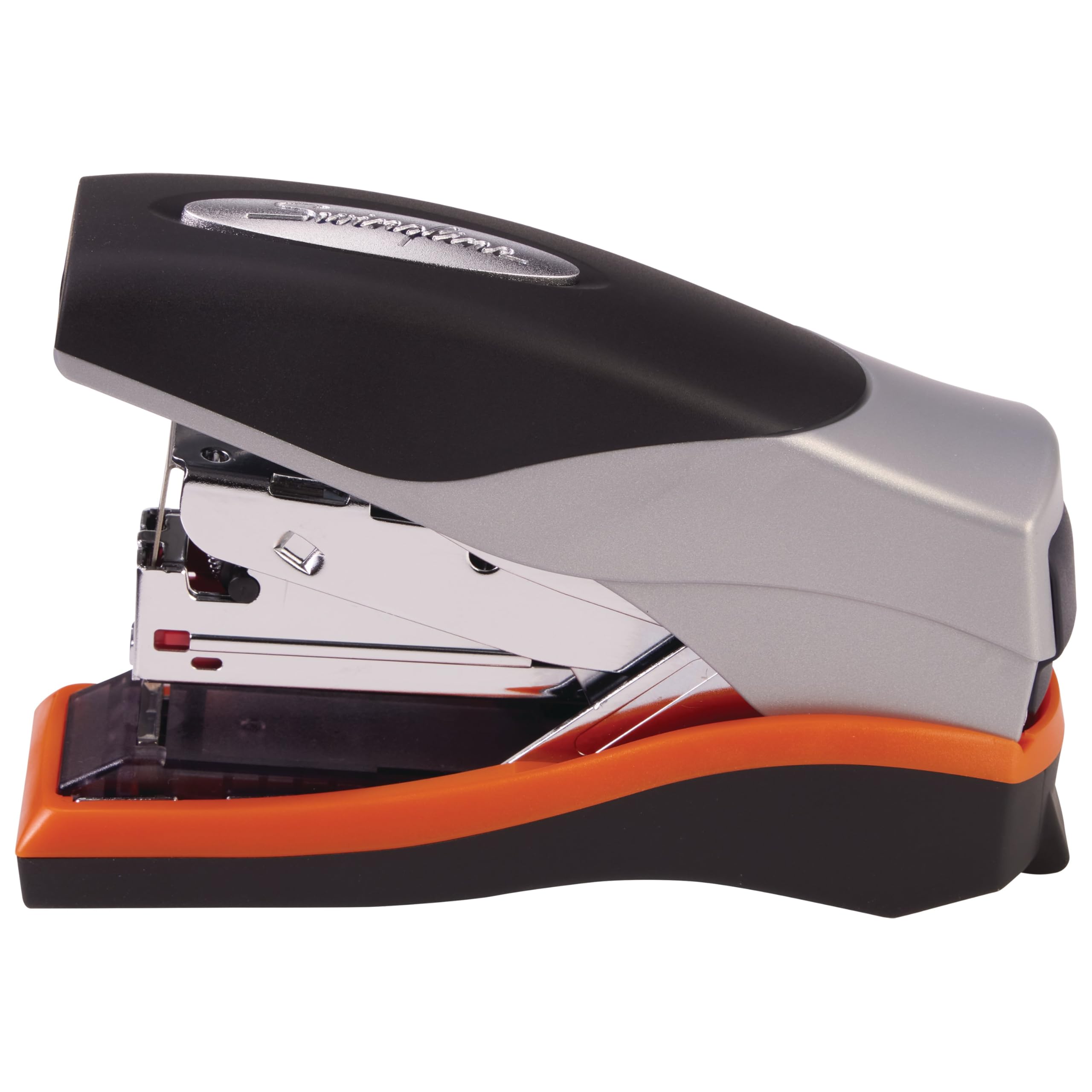 Swingline Optima 40 on a tidy office desk showing quiet, professional stapling
