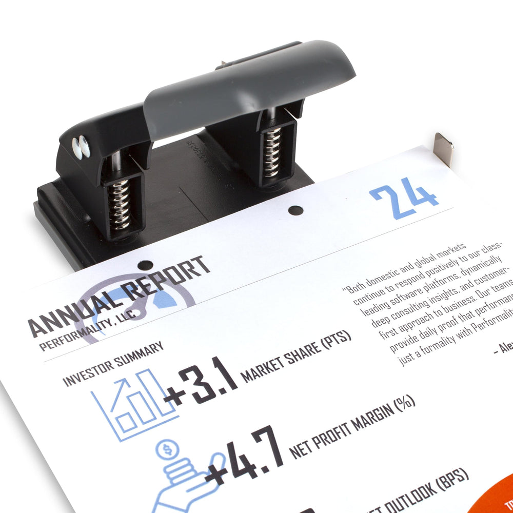 Swingline next to ruler showing compact scale and desk-friendly benefit