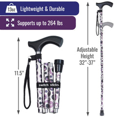 Switch Sticks Storm rubber tip detail providing slip resistance for safety