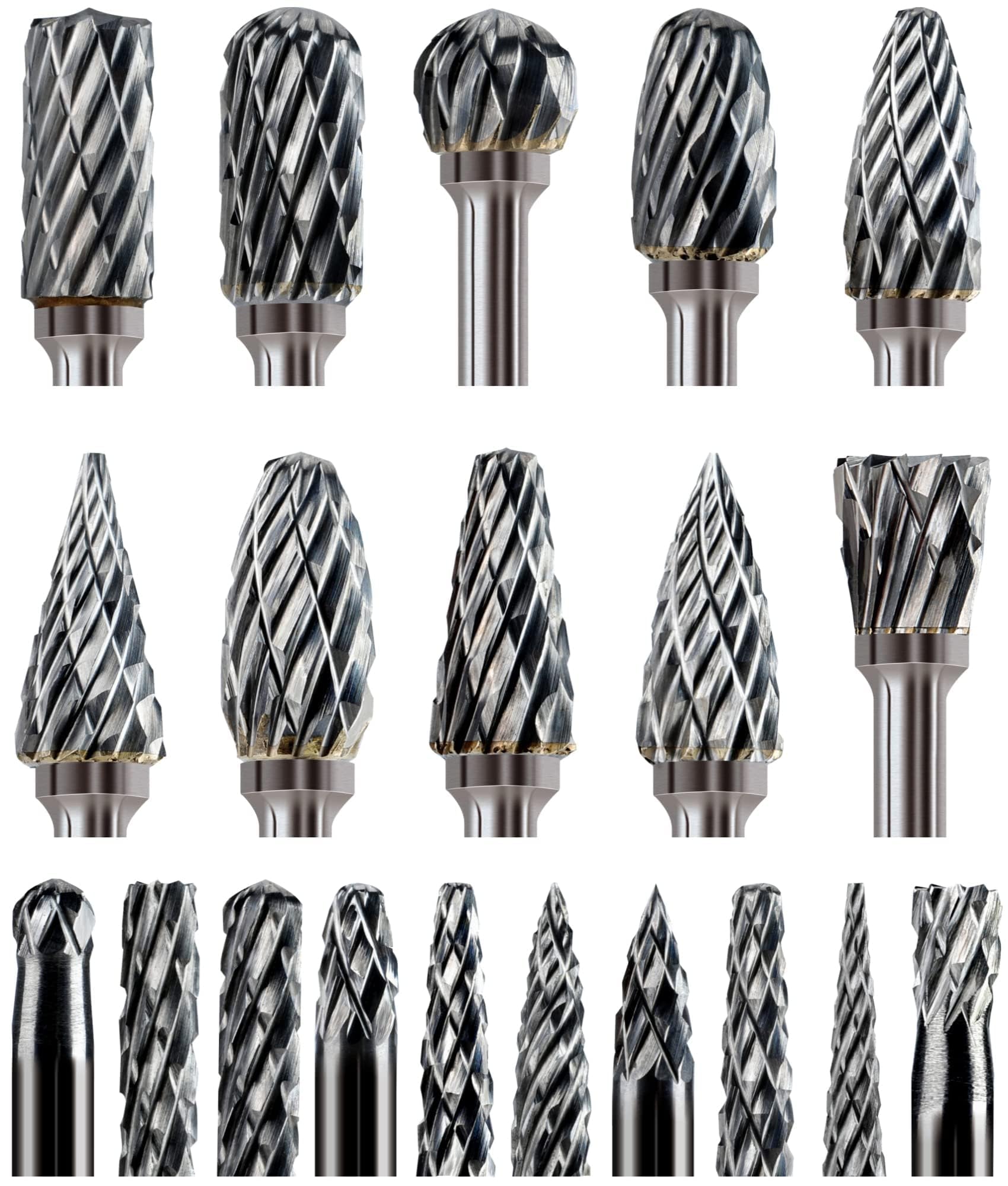 Sworker kit front packaging showing 20 carbide burrs and benefits