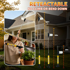 SYITCUN fully extended 4ft rod reaching high areas for safe elevated dusting