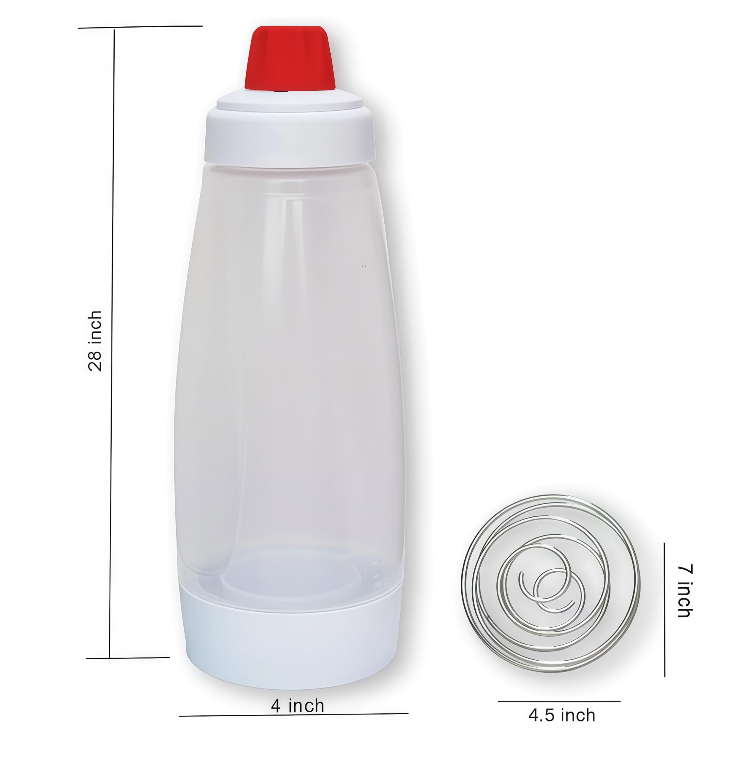 sykexonm bottle held in hand showing 1000ml scale for portion control
