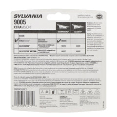 SYLVANIA 9005 close-up of filament and glass highlighting robust construction benefit