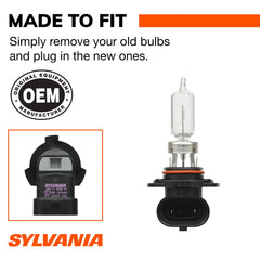 SYLVANIA 9005 side profile showing bulb base for easy fitment confirmation