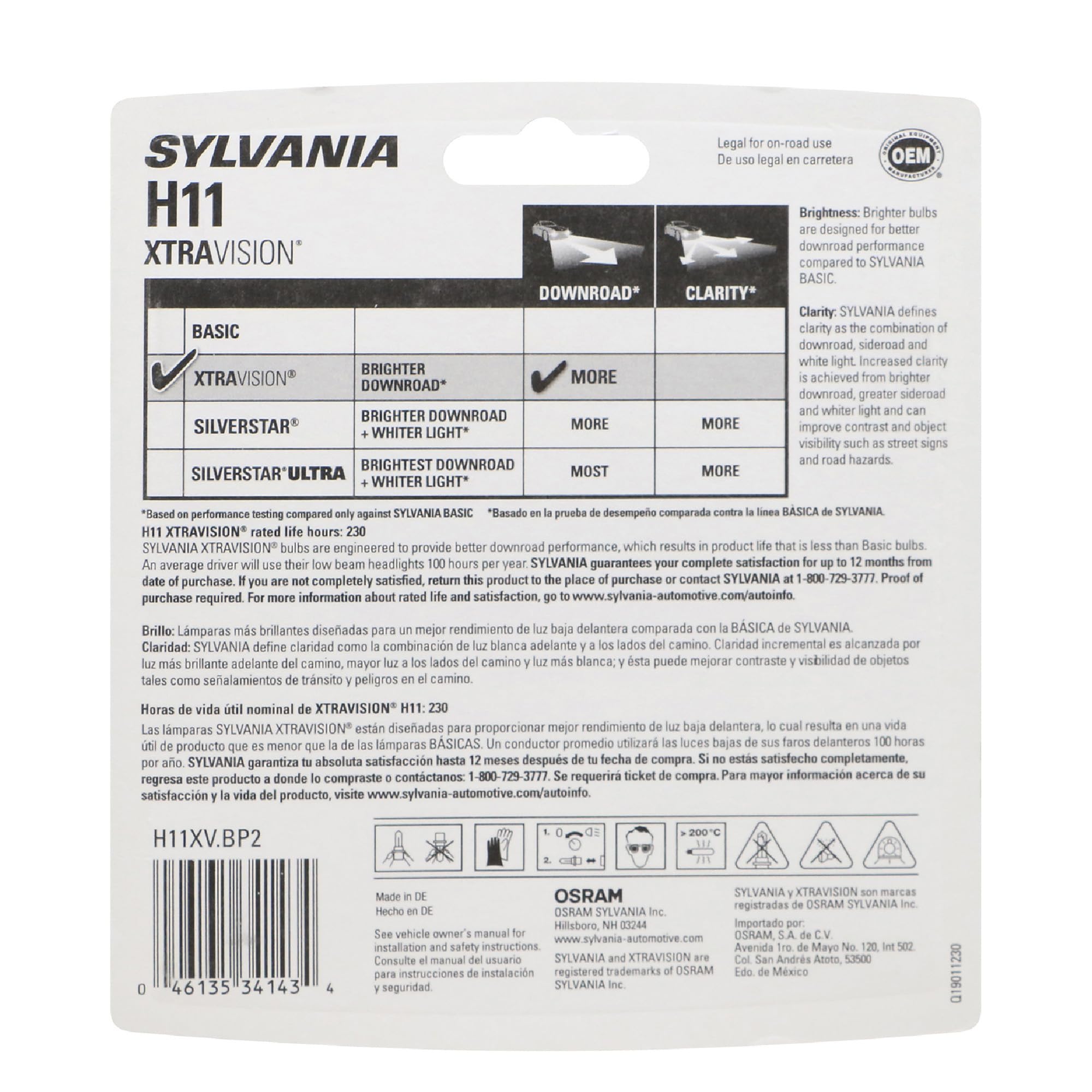 SYLVANIA H11 filament close-up highlighting robust construction for consistent brightness