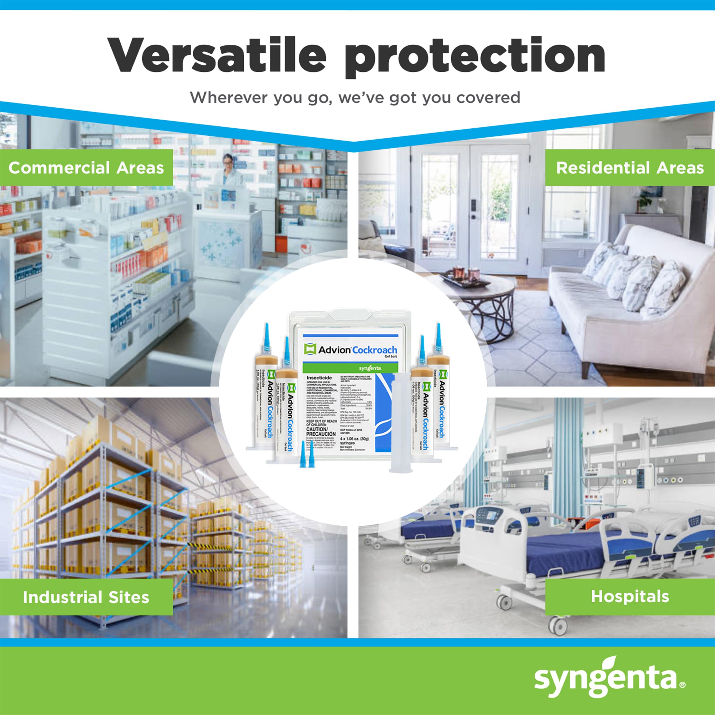 Syngenta Advion label close-up with manufacturing date visible for product tracking