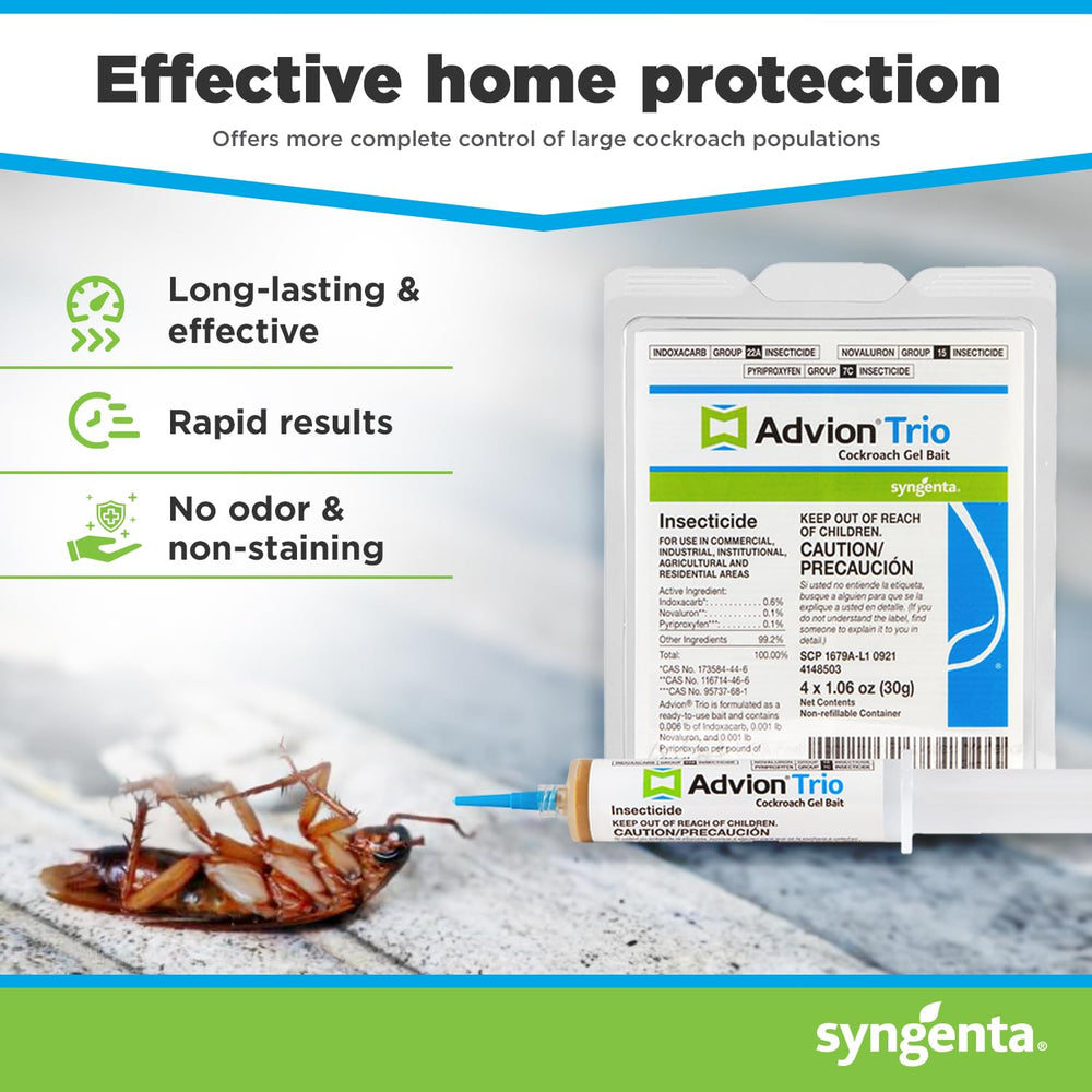 Syngenta Advion Trio gel close-up showing texture and palatability for roaches