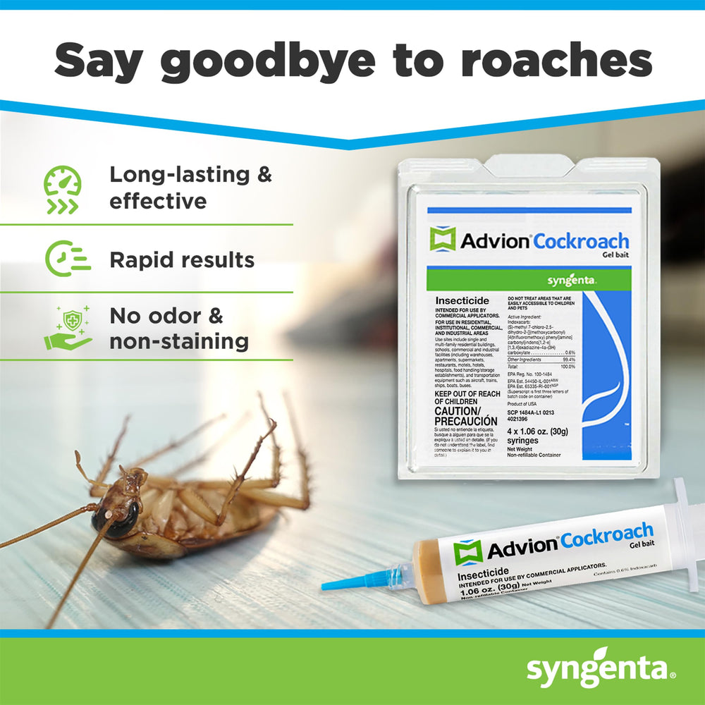 Syngenta Advion tube close-up showing gel texture for effective roach attraction