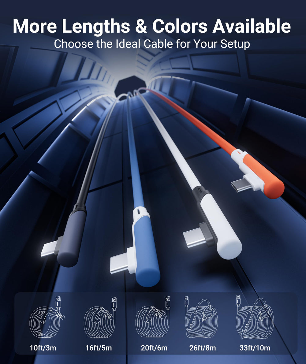 Syntech cable in a gaming setup enabling low-latency PC VR