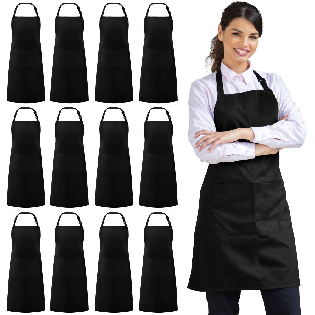 Syntus front view apron showing full coverage and clean black finish for professional appearance