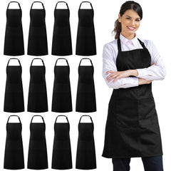 Syntus front view apron showing full coverage and clean black finish for professional appearance