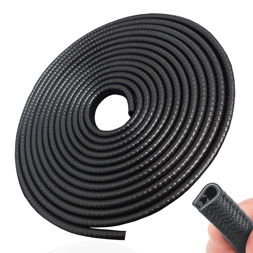 SYOAUTO front view of coiled 32ft door edge guard showing packaging and length benefit
