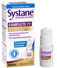 Systane COMPLETE front packaging showing product identity and size for quick selection