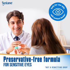 Systane COMPLETE being applied to eye showing easy, hygienic multi-dose use