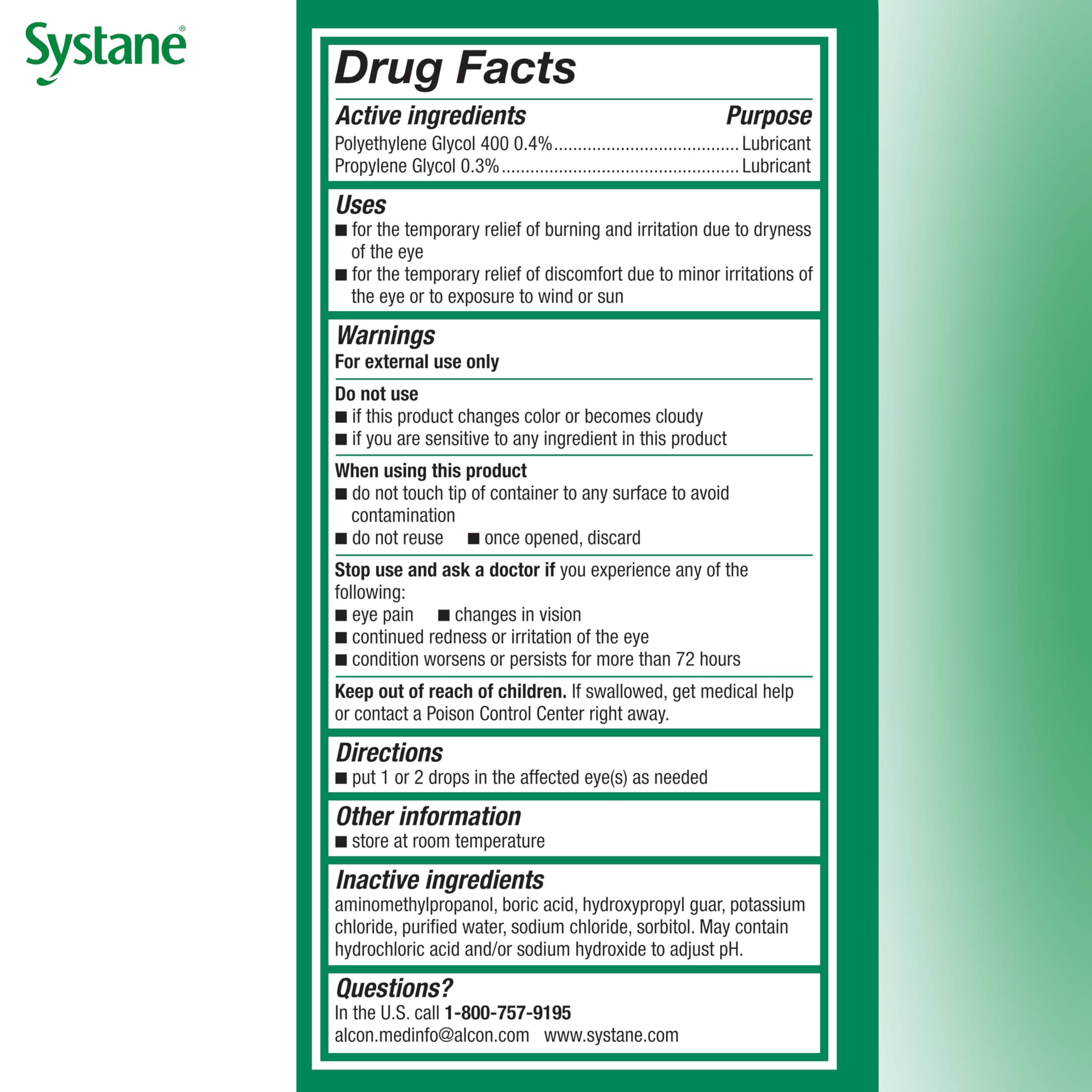Systane opened vial with discarded packaging illustrating hygienic single use