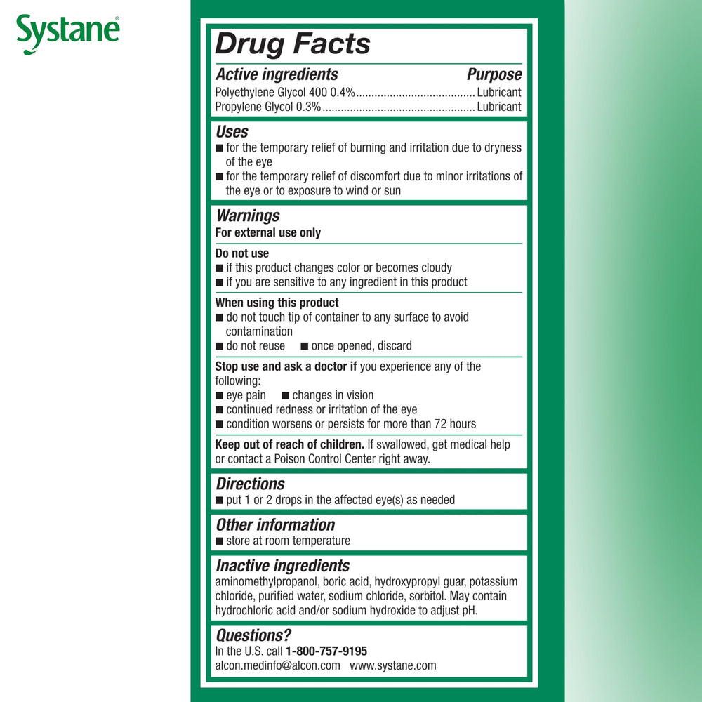 Systane opened vial with discarded packaging illustrating hygienic single use