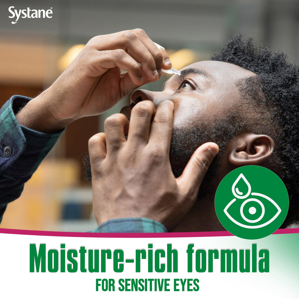 Systane tear-film illustration depicting moisturizing benefit for ocular surface