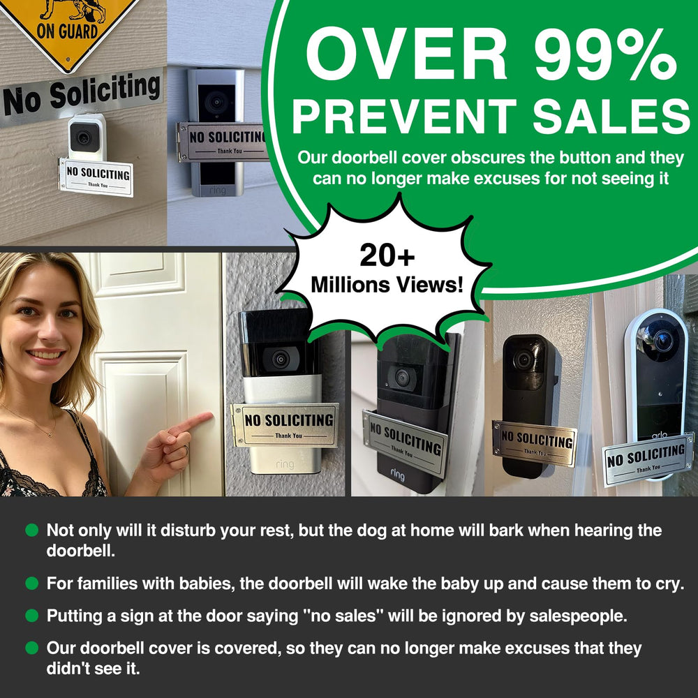 SZTGR doorbell cover mounted horizontally protecting button and signaling privacy