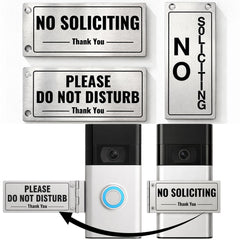 SZTGR front view metal doorbell cover showing neat curb appeal and clear message