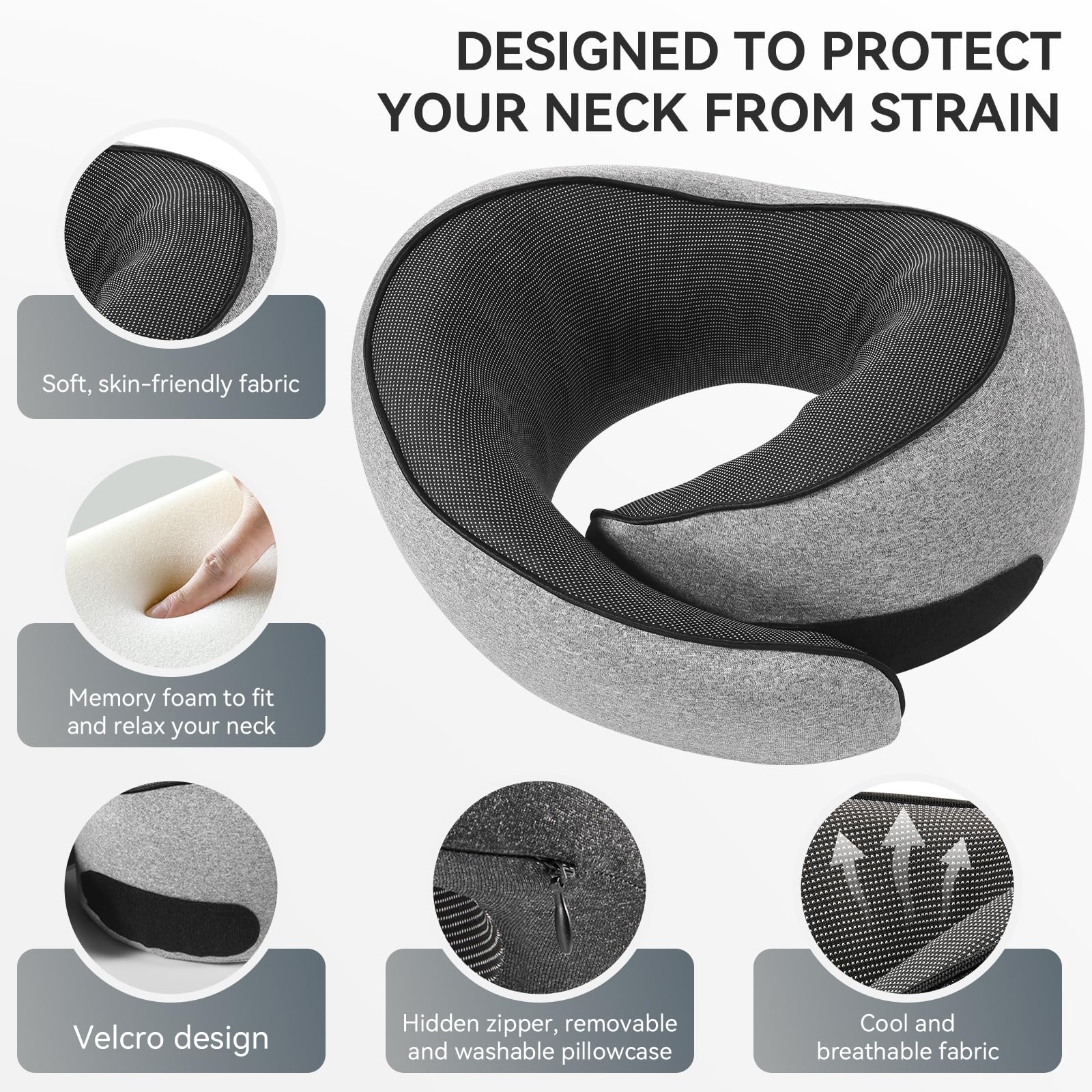 SZXYX travel pillow in airplane seat delivering stable head support