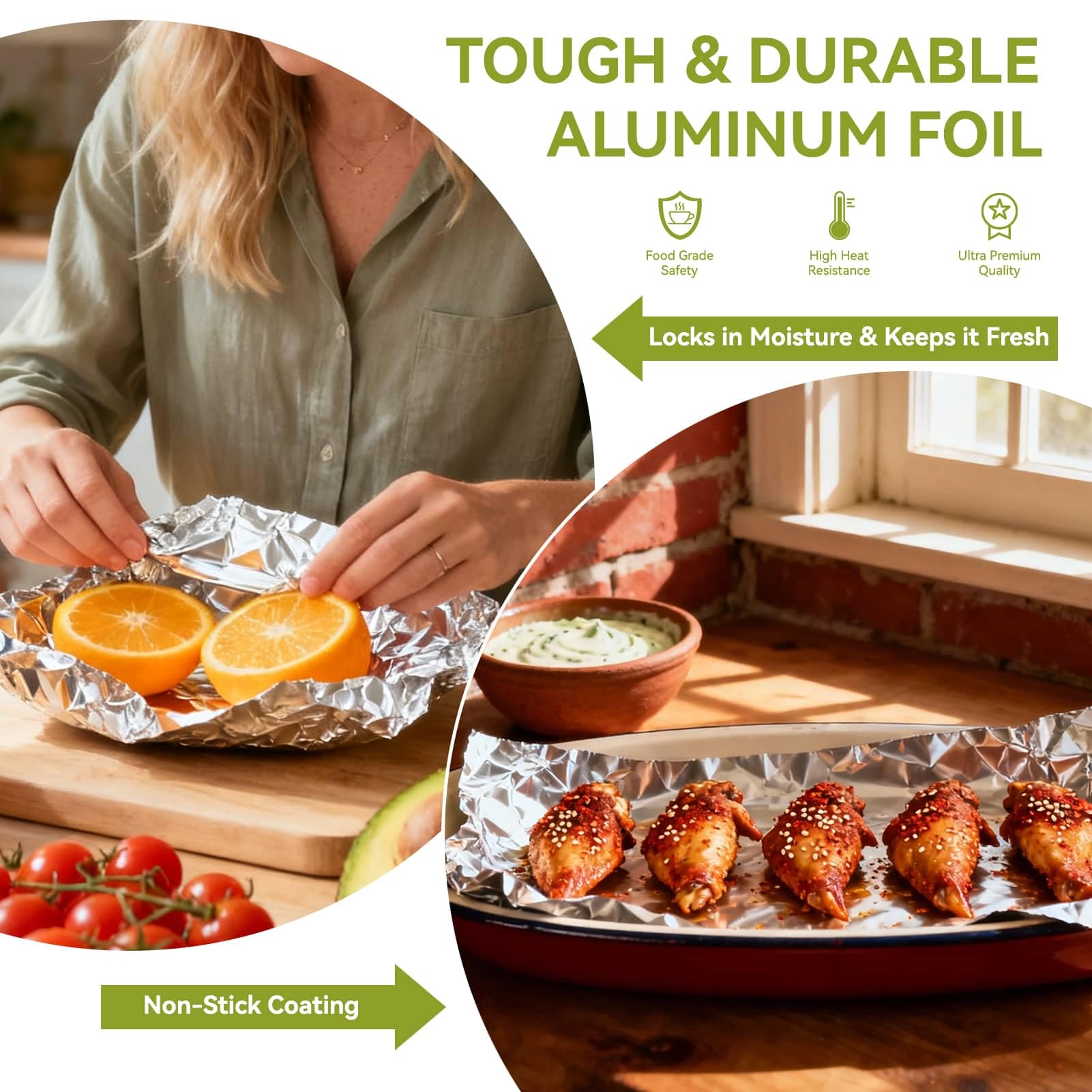 SZZJKJ foil lining a baking sheet for easy cleanup benefit