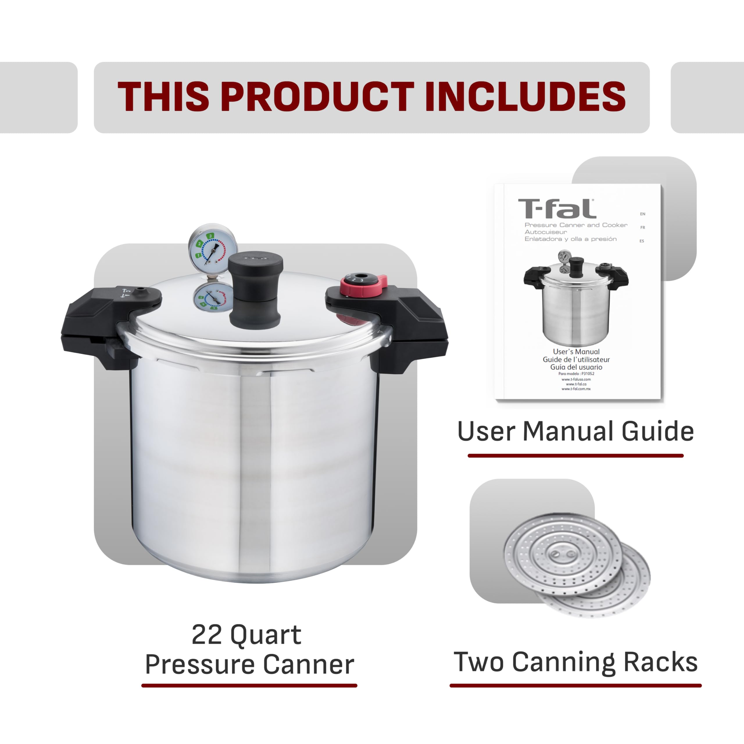 T-fal locking lid detail for safe canning and secure operation