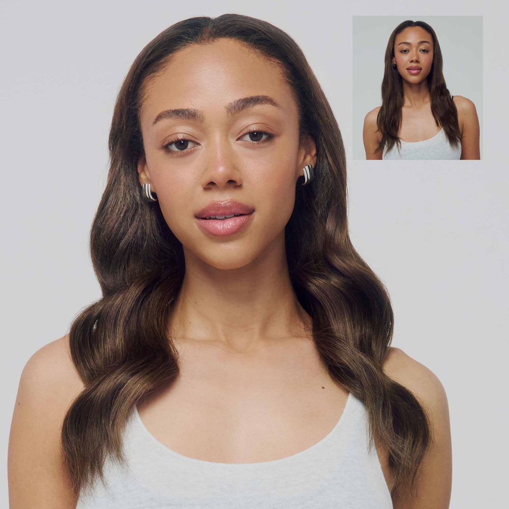 T3 used as a wand to create relaxed beachy waves for effortless texture and shine