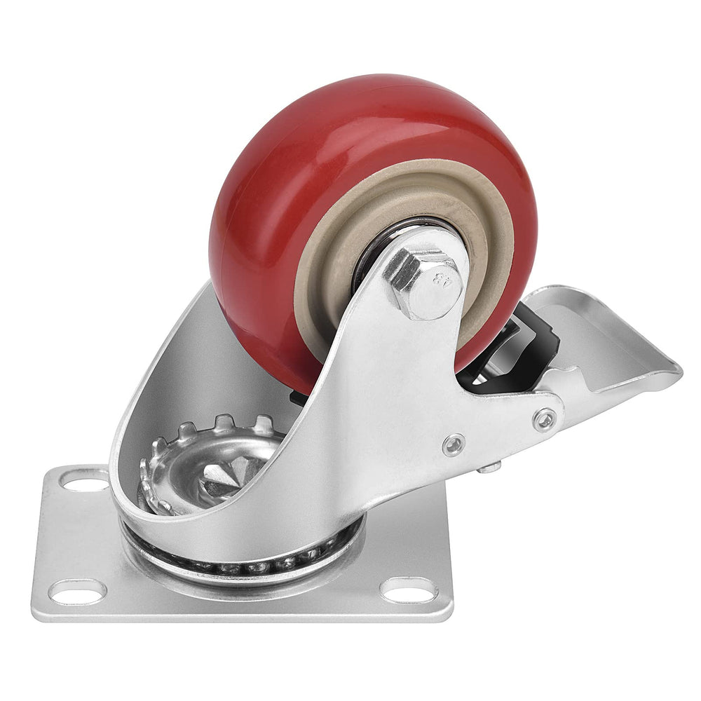 TABKEER casters on workshop cart in use showing easy maneuvering and safety