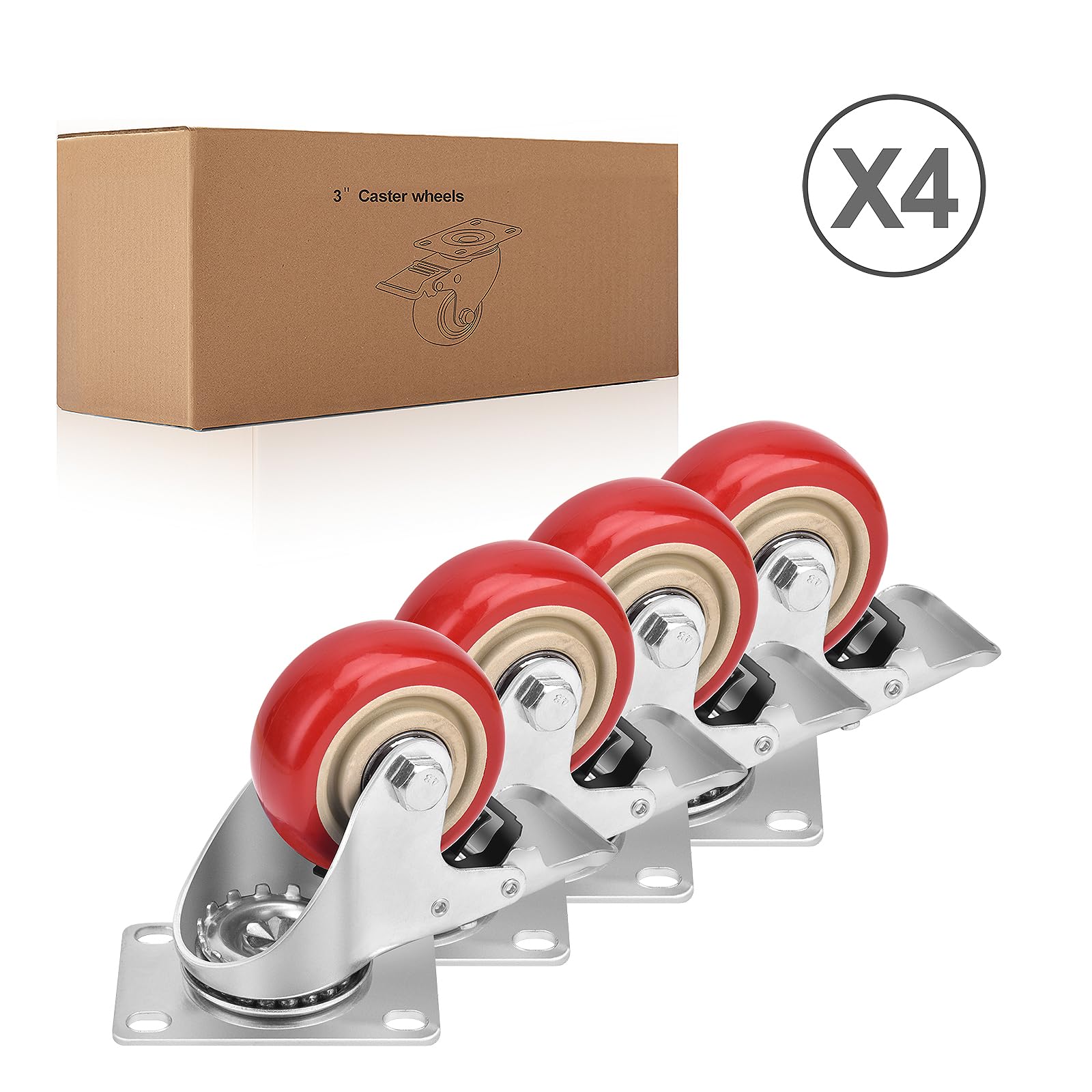 TABKEER caster mounted on workbench demonstrating stable heavy-duty support