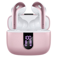 TAGRY X08 front view with open charging case showing earbuds and benefit of portable power