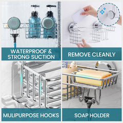 TAILI razor hooks and soap holder displaying organized storage benefit