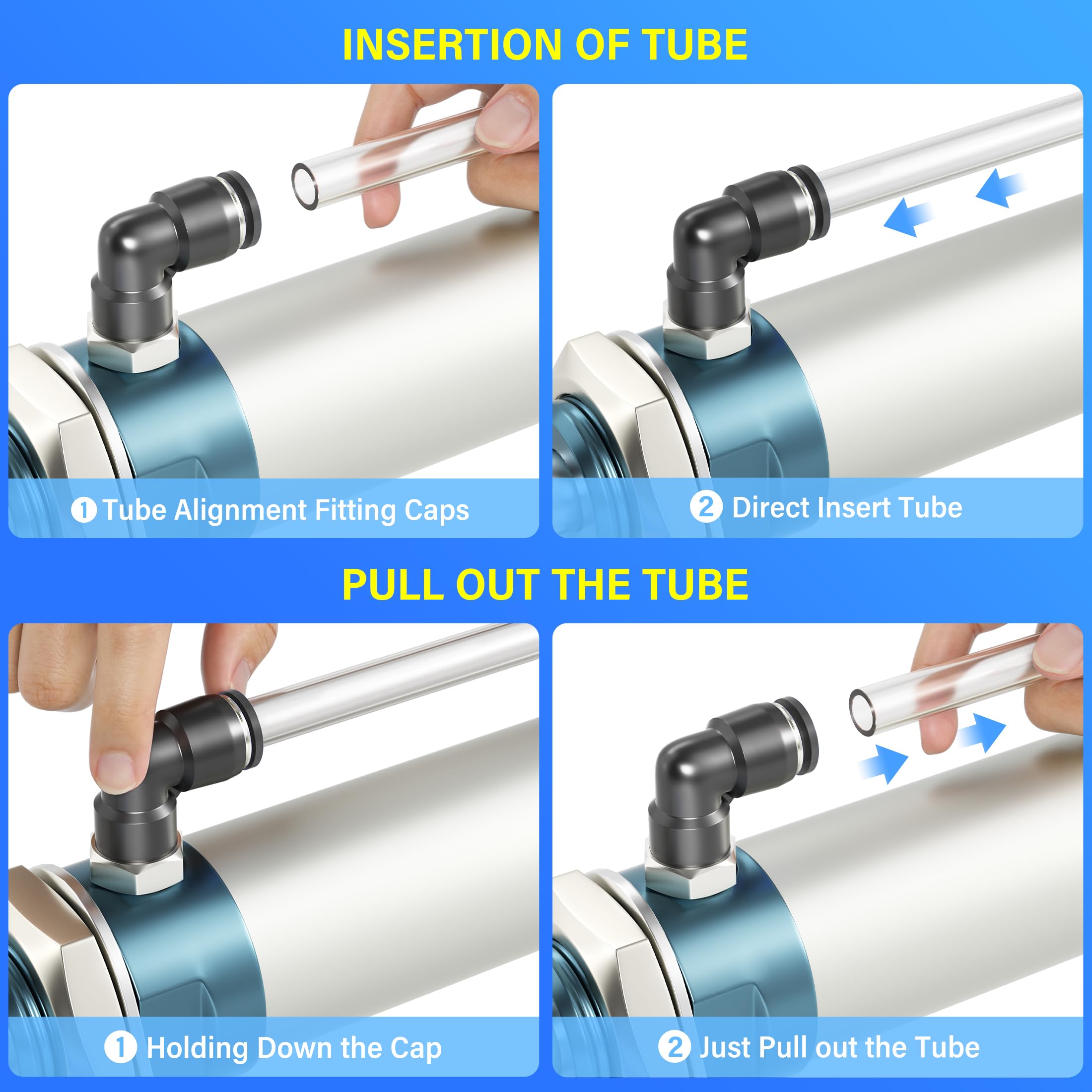 TAILONZ tube insertion demo illustrating tool-free installation benefit