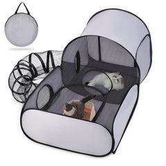 TailTastic front view showing full playpen and entry, secure space for cats